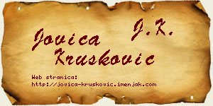 Jovica Krušković vizit kartica